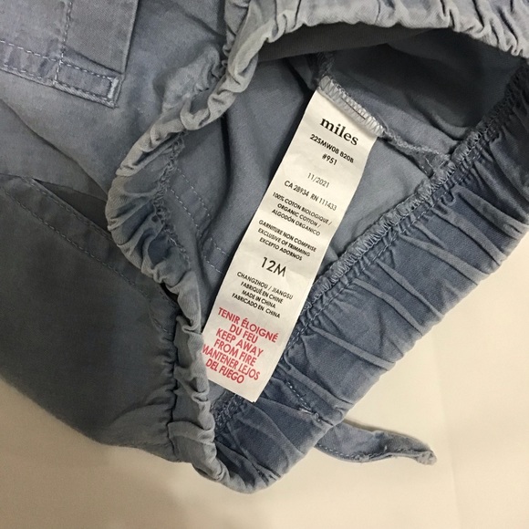 Miles the Label Baby Boy 2-piece Outfit Chambray Shirt and Shorts Size 12 Month - Picture 14 of 15